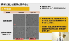 細胞観察の基本原則などを、動画で学ぶ