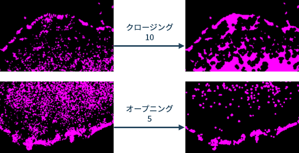 図5：クロージング処理とオープニング処理の詳細